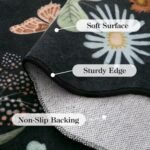 Lahome Floral Area Rug 5x7 ft: Soft, Washable, Non-Slip, Stain-Resistant Boho Design For Living Room & Office! - Image 6