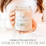 Havenwick Vanilla Buttercream Soy Candle - 22 oz, 110-130 Hour Burn, Perfect for Housewarming Gifts. - Image 6