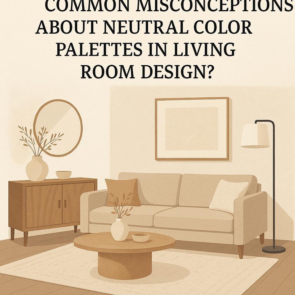 What are some common misconceptions about neutral color palettes in living room design?