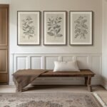 Large Framed Botanical Wall Art Set: 3 Neutral Plant Canvas Prints for Living Room, Farmhouse Decor, 20x30 inches. - Image 8