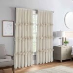 Homechoice Decor Thermal Insulated Blackout Curtains, 54"W x 84"L, Boho Ruched Design, Camel Color - Image 3