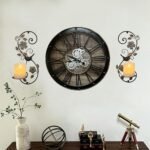 Birminwind Set of 2 Distressed Wall Candle Sconces - Vintage Metal Decor for Pillar Candles - Image 2