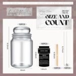 Ziliny 25 oz Glass Candle Jars – 6 Pack, Airtight Lids, Thick Clear Containers with Wick Labels & Holders. - Image 3