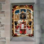 Saoplasa Christmas Nutcracker Soldier Window Decor - Lighted Festive Holiday Scene, 47x31 Inch Curtain Panel for Living Room. - Image 4