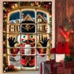 Saoplasa Christmas Nutcracker Soldier Window Decor - Lighted Festive Holiday Scene, 47x31 Inch Curtain Panel for Living Room. - Image 3