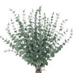 CEWOR 24pcs Eucalyptus Stems Artificial Eucalyptus Leaves Fake Greenery Branches Fake Flowers for Wedding Centerpiece Spring Easter Farmhouse Home Decoration