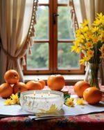 M&SENSE Sunkissed Citrus 3-Wick Soy Candle: 40+ Hour Burn, Natural Vegan Wax, Aromatherapy Gift for All - Image 2