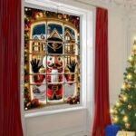 Saoplasa Christmas Nutcracker Soldier Window Decor - Lighted Festive Holiday Scene, 47x31 Inch Curtain Panel for Living Room. - Image 5