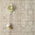 WondRg 8x10 Beige Washable Area Rug: Floral, Non-Slip, Low Pile, Stain-Resistant for Living Room, Bedroom & Office. - Image 6