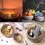 JAZUIHA Metal Fruit Bowl Set - 2 Pack Gold Fruit and Vegetable Holders for Kitchen and Home Decor - Image 6
