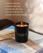 Benevolence LA Rose & Sandalwood Christmas Candle | 6oz Soy Candle for Home | Black Holiday Gift for All - Image 4
