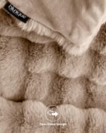 Blunique Ultra Soft Faux Fur Blanket - Oversized 60x80" Cozy Plush Throw for Couch & Bed, Light Brown. - Image 8