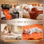 Lanpn Fall Rustic Throw Blanket: 530GSM Sherpa Fleece, Soft 3D Pumpkin Design, Cozy Autumn Decor, Perfect for Couch or Bed, 50x60 inches. Ideal Thanksgiving Gift! - Image 7