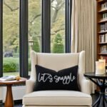 Sunkifover Let's Snuggle Lumbar Pillow Cover – 12x20" Black & White Cotton Decorative Case for Home Decor. - Image 6