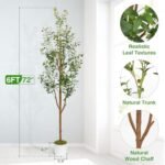 LuceAlberi 6FT Faux Olive Tree with Planter - Realistic Indoor Olive Plant for Home & Office Decor - Image 3