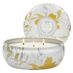M&SENSE Sunkissed Citrus Scented Candles Large 3 Wick Soy Tin Candle, Over 40 Hour Burning Time, 100% Natural Vegan Wax Relaxing Aromatherapy Aesthetic Candle Gift for Women Men