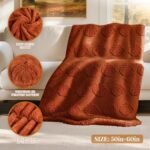 Lanpn Fall Rustic Throw Blanket: 530GSM Sherpa Fleece, Soft 3D Pumpkin Design, Cozy Autumn Decor, Perfect for Couch or Bed, 50x60 inches. Ideal Thanksgiving Gift! - Image 2