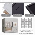 Sheffield Home 9-Piece Gallery Wall Frame Set, 12x12 in. with 8x8 in. Matte Black Mats - Image 5