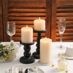 Set of 3 Unscented Ivory Pillar Candles - 3x6 Inch Hand-Poured, Long-Lasting, Smokeless Decor. - Image 4