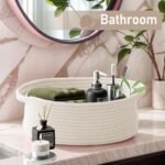 JMvicyroam Woven Basket – Small Rope Storage Bin with Handles, Ideal Organizer for Shelves, Closets, Gifts, and Toys. - Image 2