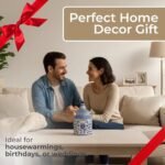 Plumeria Chinoiserie Candle Holder Jar – Elegant Pagoda Taper Candle Holders for Home & Office Decor, 5"x8", Blue & White - Image 7