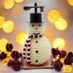 Candle by the Hour: 100-Hour Snowman Candle, Eco-Friendly Beeswax, Copper Base, Cotton Wick - Image 4