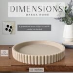 OAKOA Decorative Round Tray for Coffee Table Decor - Modern Minimalist Centerpiece for Living Room - Image 4