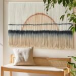 Large Jakalin Macrame Wall Hanging - Sunset Dip Dye Boho Tapestry for Modern Bedroom & Living Room, 57”Wx35”L - Image 4