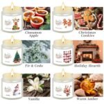 Christmas Scented Candles Set: 6 Soy Jars, 21 oz Each – Ideal Gifts for Women, Coworkers, and Friends! - Image 2