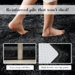 Fluffy Black Shaggy Area Rug 2x4 - Soft Bedroom & Entryway Rug for Living Room & Kids' Decor - Image 5