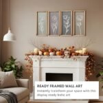 Set of 4 Lightweight 3D Wooden Floral Wall Art for Living Room, Bedroom, or Office - Boho Farmhouse Decor - Image 7