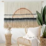 Large Jakalin Macrame Wall Hanging - Sunset Dip Dye Boho Tapestry for Modern Bedroom & Living Room, 57”Wx35”L - Image 3
