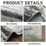 5x7 Washable Area Rug: Soft, Non-Skid Modern Abstract Carpet for Living Room, Bedroom, Dining, Home Office. - Image 5