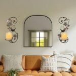 Birminwind Set of 2 Distressed Wall Candle Sconces - Vintage Metal Decor for Pillar Candles - Image 4