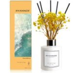 Ryanner Reed Diffuser Set,5.1 fl oz Sea Salt&Sage Scent Diffuser with Sticks Home Fragrance Reed Diffuser with Essential Oil for Bathroom Shelf Decor&Air Freshener,Home Bathroom Office Decor & Gifts
