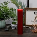 Buy 2 x 9-inch Red Pillar Candles for a vibrant touch to your decor. - Image 4