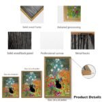 Gustav Klimt-Inspired Cat Floral Wall Art, Framed Poster for Living Room, Bedroom, or Dorm - 8" x 10" - Image 7