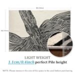 YIHOUSE 5x8 Ft Abstract Washable Rug: Modern Black and White Non-Slip Area Rug for Home & Office. - Image 2
