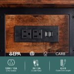 Yoobure End Table with Charging Station: Compact Flip Top Side Table with USB Ports & Storage, Ideal for Small Spaces. - Image 7