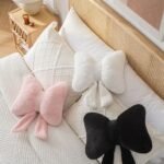 Novohive Butterfly Bow Pillow - Cute Decorative Throw Pillow for Bed & Sofa, Pink, 10 x 8 inches, Adorable Home Decor. - Image 6