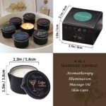 LUXMASA Vegan Aromatherapy Massage Candle, Soybean Wax for Moisturizing & Foot Care, Coffee Vodka Scent – Perfect Romantic Gift! - Image 2