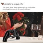 FANTESTICRYAN Small Heart Hands Statue – Cute Home Décor for Living Rooms, Weddings, Offices, and More (Black) - Image 8