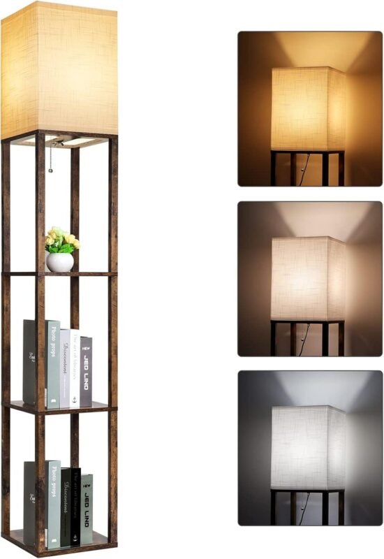 Why We Love the RUNTOP Floor Lamp with Shelves for Any Room