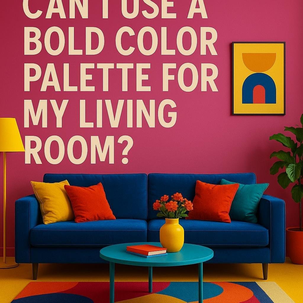 Can I use a bold color palette for my living room?