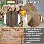 Farmhouse Candle Sconces - 2 Vintage Rustic Wooden Wall Holders for Home Decor, Gifts, Brown - Image 3