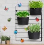 GIFTME Set of 4 Cute Metal Ladybug Wall Sculptures for Outdoor Garden Decor - Image 4