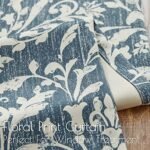 Jinchan 80% Blackout Curtains – Vintage Floral Drapes, Grommet Top, Thermal Insulated, 84" Length, 2 Panels in Blue for Living Room or Bedroom. - Image 4