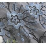 Amidoudou 1 Pair Luxury Double Layer Flower Embroidered Curtains with Valance (Grey, 54x84 In) for Living Room & Bedroom - Image 5