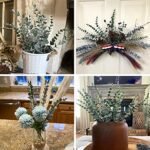 CEWOR 24pcs Artificial Eucalyptus Stems – Perfect for Wedding Centerpieces & Spring Home Decor. - Image 6