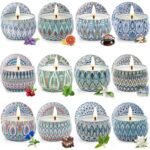 Scented Candles Gift Set, 12 Pack Aromatherapy Candles for Women, Candles for Home Scented, 300H Long Burning, Soy Wax Candle Set, Gifts for Mom Women SPA Birthday Anniversary Stocking Stuffers